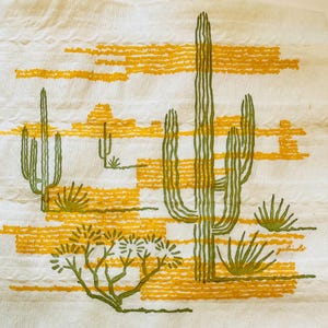 3 servilletas vintage con monograma para bebidas, decoupage, cactus saguaro del desierto de Arizona, 25 x 25 cm, sin doblar