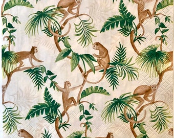 1 x Orangutan Monkey Paper Lunch Napkin Decoupage Scrapbooking Card Crafts 1 x Orangutan Monkey Paper Lunch Napkin Decoupage Scrapbooking Card Crafts