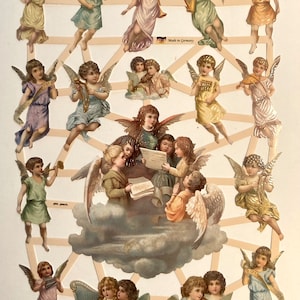 SCRAP RELIEFS Angels Music (1 hoja) #7370 Troquelados en relieve - Made in Germany