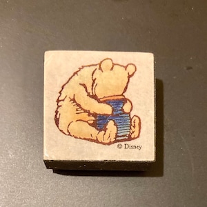 NEW Small Vintage Classic Winnie-The-Pooh HUNNY All Night Media #6173C Foam Rubber Stamp, 1" x 1"