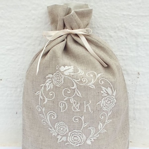 Wedding Gift For Jewish Couple Wedding Shower gift for Breaking The Glass Ceremony Natural linen Smash bag Personalized Jewish Groom Gift
