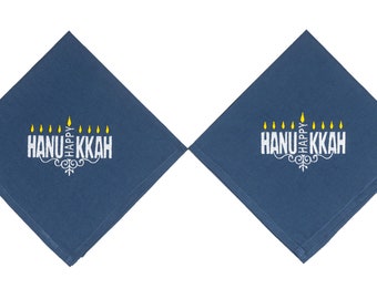 Blue Hanukkah Napkins,Chanuka Napkins,2 napkins,Hanukkah Gift.HanukkahTable,Jewish Gift,Judaica,Jewish Celebrations,Jewish Hostess Gift