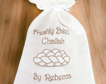 Personalized Challah Bag,Personalized Linen Challah Bag,Jewish Mother,Embroidered Challah Bag,Jewish Cook,Jewish Hostess Gift,Jewish Baker