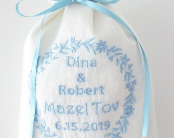 Wedding Gift For Jewish Couple Wedding Shower gift for Breaking The Glass Ceremony Smash Bag Personalized For Jewish Groom Gift For Wedding