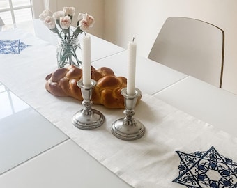 Magen david Table Runner,Magen david Gift,Jewish Hostess Gift,Passover Table Runner,Jewish Holidays,Jewish Celebration,Passover Table,Pesach