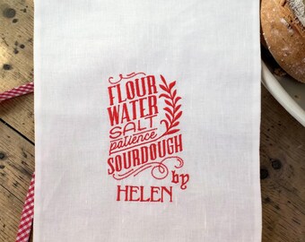 Sourdough Bread Bag Hostess Gift Embroidered Personalized Baker's Gift  Reusable Bread keeper Homemade Bread Eco Friendly bread Bag