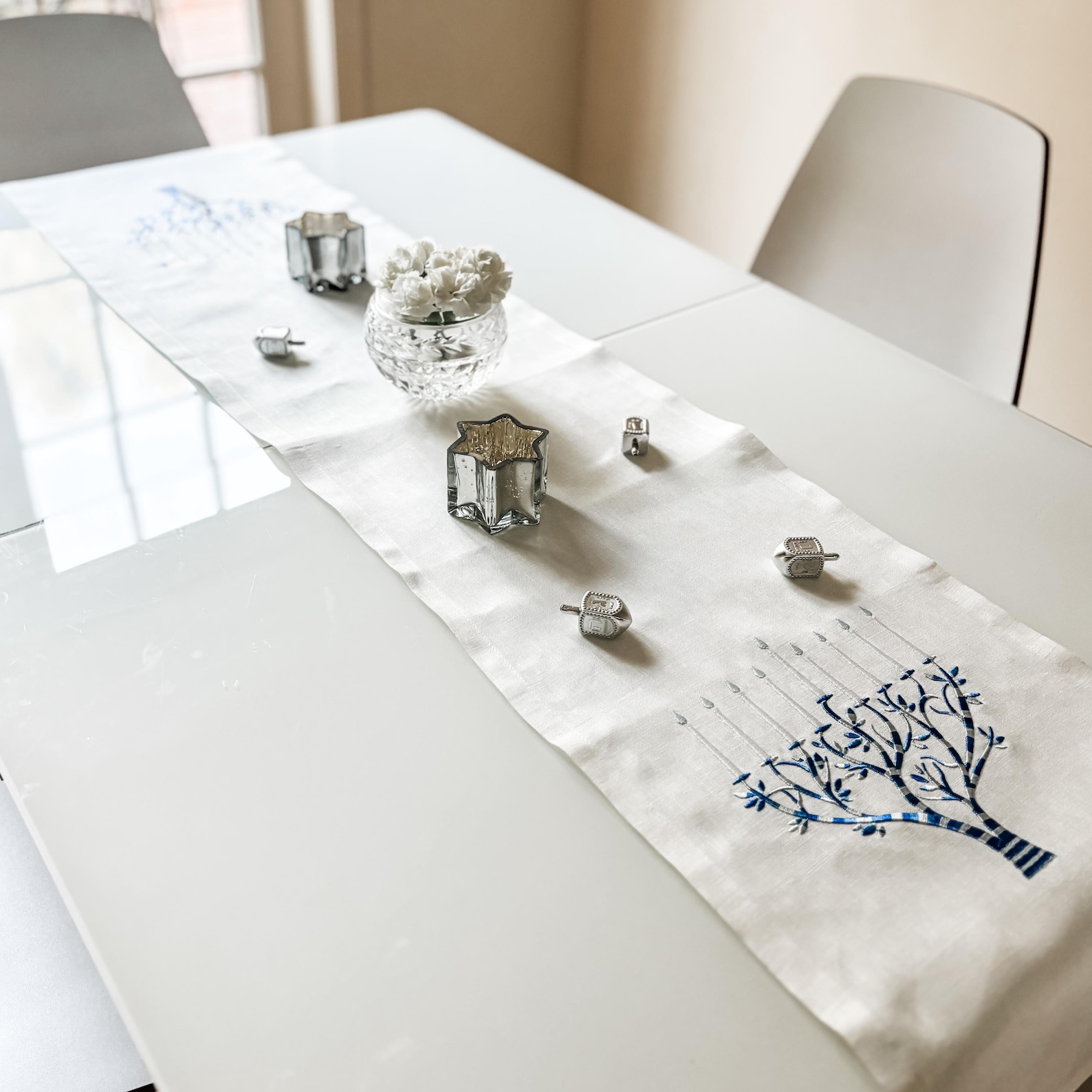Ceremonial Menorah Quilted Table Runner GFTOQM2530 main image 0