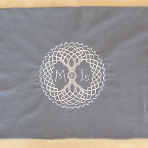 Tree of Life Challah Cover,Gray and Silver Tree Challah Cover,Embroidered,Shabbat Bread Cover,Jewish Wedding,Jewish Hostess,Jewish Tradition