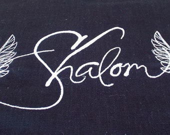 Shalom Table Runner,Yom Haatzmaut Decor,Yom Haatzmaut,Dove of Peace ,ewish Celebrations,Modern Judaica,Israel Independance Day,Blue White