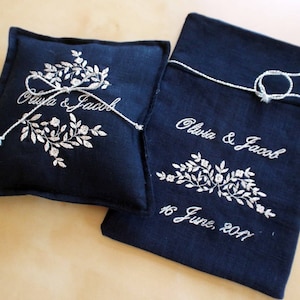 Chuppah Smash Glass Pouch Breaking Glass Bag Personalized Groom Jewish Wedding Blue Silver Pouch Jewish Couple Gift Groon Glass Bag