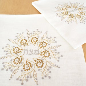 Matzah cover and Afikoman Bag Jewish Gift For Pasover Decor For Jewish Hostess Gift For Pesach Seder Table Linen Matzah Cover Afikoman Bag