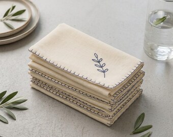 Jewish Vintage Inspired Gift For Shabbat 2 Cotton Napkins Hand Embroidered In  Blue Wedding Gift Wedding Shower Jewish Decor New Year Gift