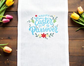 Mixed Faith Couple Gift For Passover Easter Mixed Couple Table Runner  Embroidered Passover Table Runner Passover Easter Mixed Couple Pesach