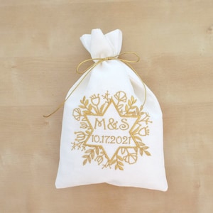 Jewish Wedding,Smash Bag,Jewish Wedding,Embroidered Bag,Chuppah Mazel Tov Pouch,Breaking Glass Bag,Jewish Wedding Ceremony,Star of David