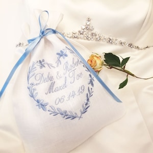 Something blue Smash Bag,Personalized,Smash Glass Pouch,Breaking Glass Bag,Jewish Wedding ,Chuppah,Jewish Ceremony ,Judaica Gift, Chuppa