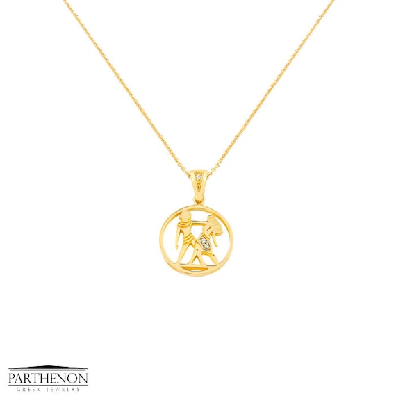 Gold Zodiac Sign Gemini Pendant Necklacezodiac - Gold Gemini Pendant Gold Zodiac Sign Gemini Pendant Necklacezodiac - Gold Gemini Pendant