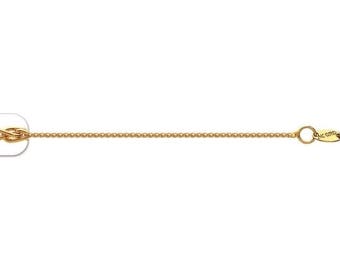14k Gold Spiga Chain Necklace 0.80mm, Real 14k Gold Chain, 40cm, 45cm, 50cm, Necklace Chain