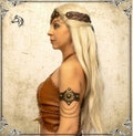Leather Warrior Arm Cuff: Medieval Shieldmaiden Armlet