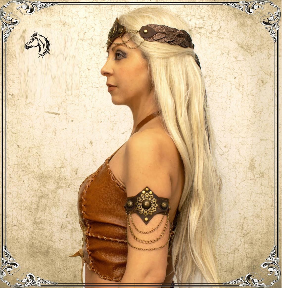 Warrior Arm Jewelry Leather Armlet Medieval Arm Adornment - Etsy Australia