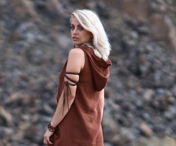 Unisex armlet Braided brown leather arm band leather armlet khaleesi upper arm wrap Wasteland cuff Steampunk warrior arm Goth cuff