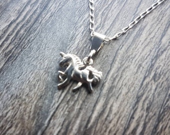 Sterling Silver unicorn necklace