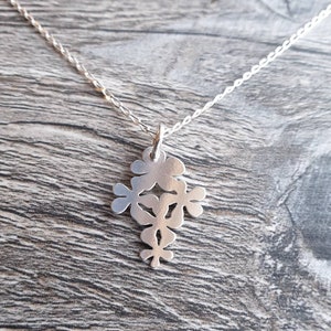 Cascading flowers Sterling Silver necklace