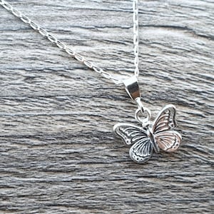 Sterling silver butterfly necklace