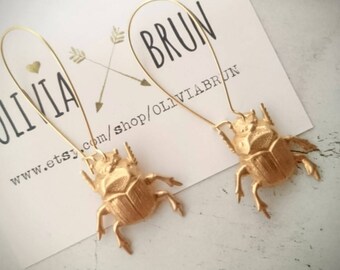 Scarab Earrings Beetle Earrings Bug Earrings Insect Earrings Scarab Jewelry Beetle Jewelry Insect Jewelry Dangle Earrings Drop Earrings