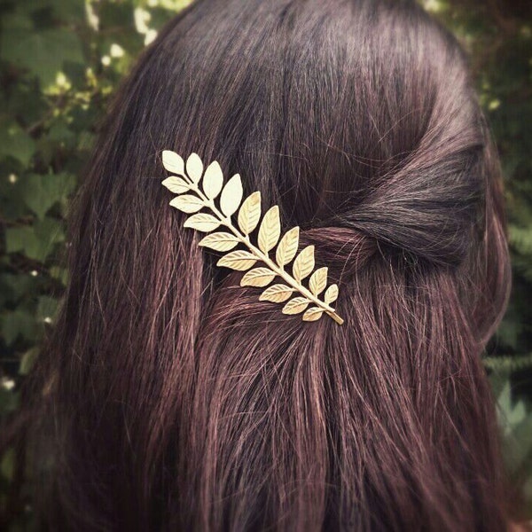 Laurel Leaf Bobby Pin Gold Laurel Leaf Hair Clip Grecian Hair Bridal Accesories