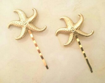 Starfish Hair Pins Gold Mermaid Costume Hair Clips Ocean Theme Etsy
