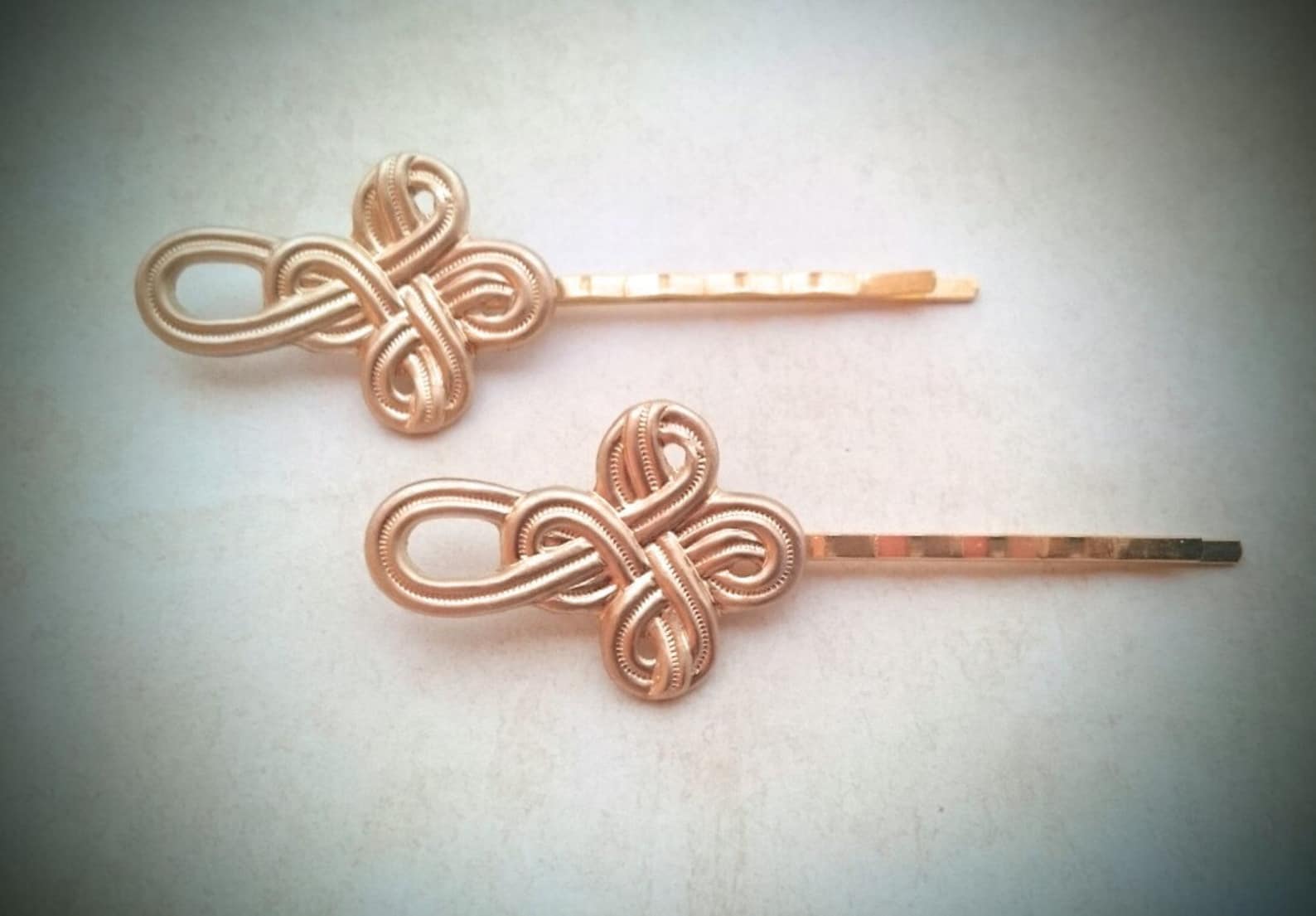 Celtic Knot Bobby Pins Gold Celtic Knot Hair Pins Hair Clips Etsy
