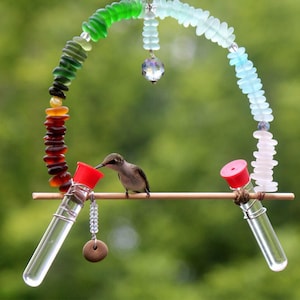 Hummingbird Swing / Sea Glass Hummingbird Swing