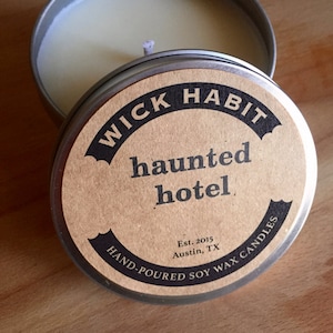 Haunted Hotel Soy Candle  // Polished Wood, Leather, Rose Perfume