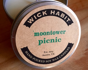 Moontower Picnic Soy Candle // Fresh Grass and Lemonade