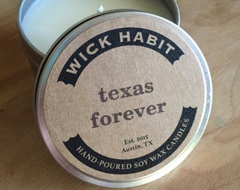 Texas Forever Soy Candle  // Leather, Grass, Tobacco, Spice