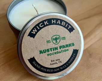 Austin Parks Foundation Candle  // Honeysuckle, Cedar, Grass