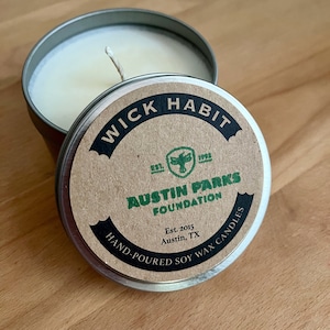 Austin Parks Foundation Candle  // Honeysuckle, Cedar, Grass