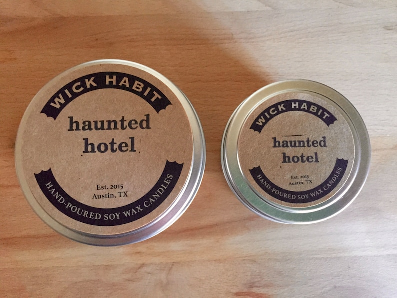 Haunted Hotel Soy Candle // Polished Wood, Leather, Rose Perfume image 2