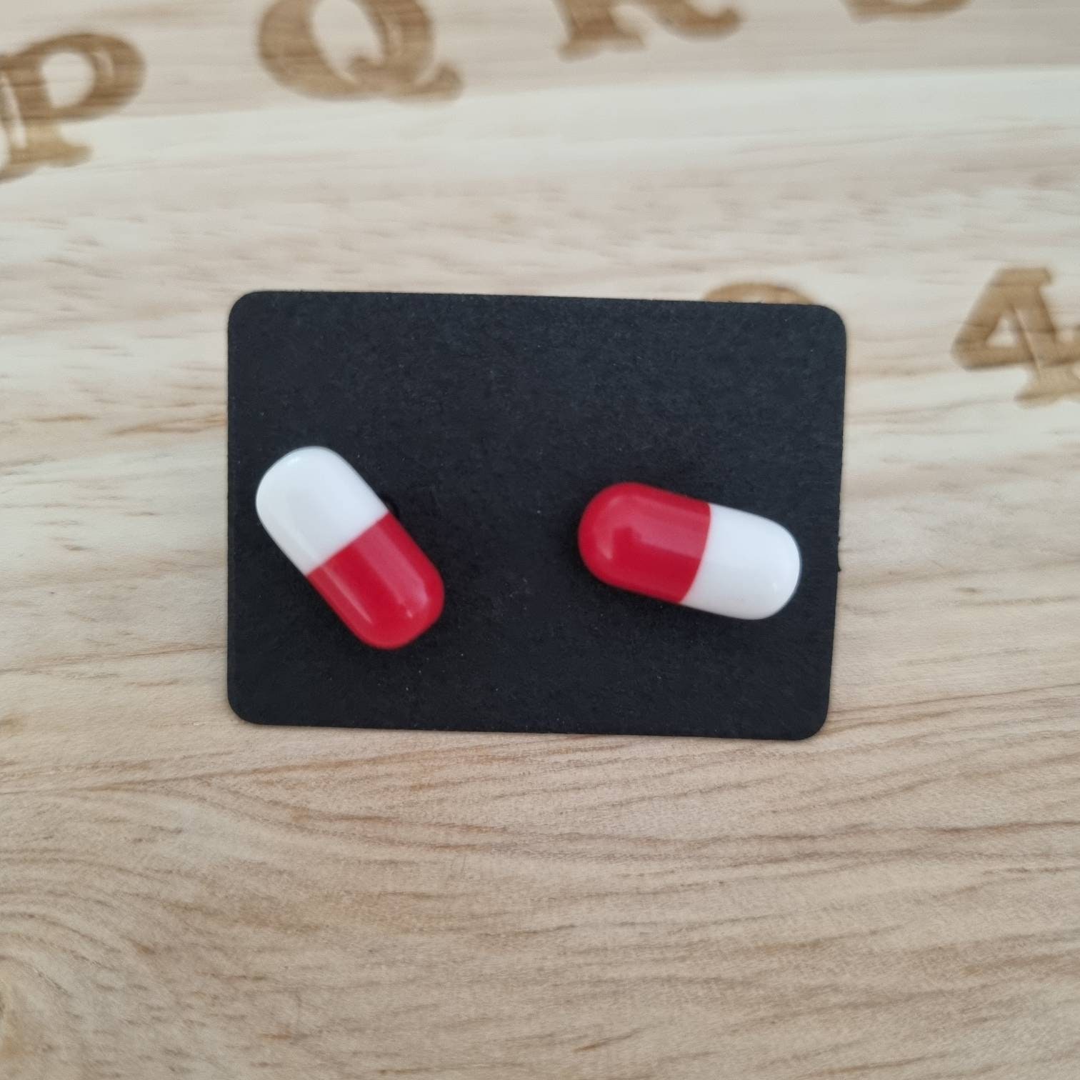 Pill capsule tablet medical novelty stud earrings Etsy