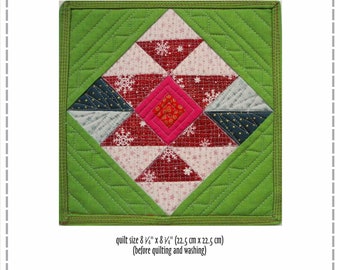 Meeting with friends mini quilt PDF pattern