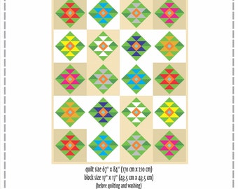 Meeting with friends-modern quilt PDF pattern