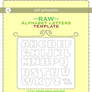 Modelo de letras maiúsculas do alfabeto para impressão para apliques, padrão pdf