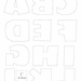 Printable Alphabet Capital Letters Template for Applique, Pdf Pattern ...