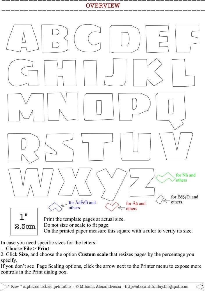 printable alphabet capital letters template for applique pdf etsy