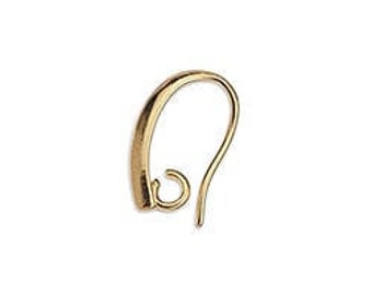 20pcs Brass ear hook 15x9mm