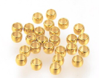 304 Stainless Steel Spacer Beads, Rondelle, Golden 2.5mm (150pcs)