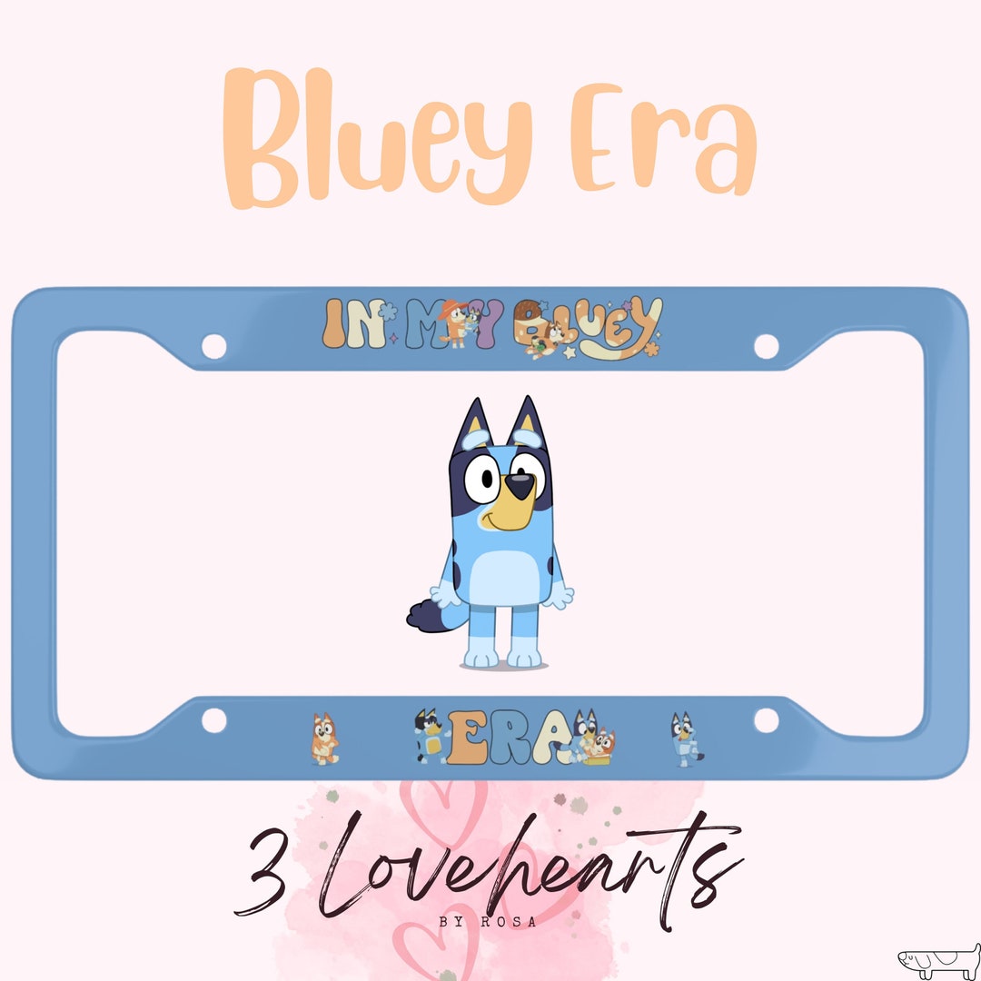 Bluey Era License Plate Frame, Bluey License Plate Cover, Bluey Number