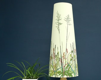 Sea Grass Botanical Lampshade: Extra Tall Cone Shade, Original Print
