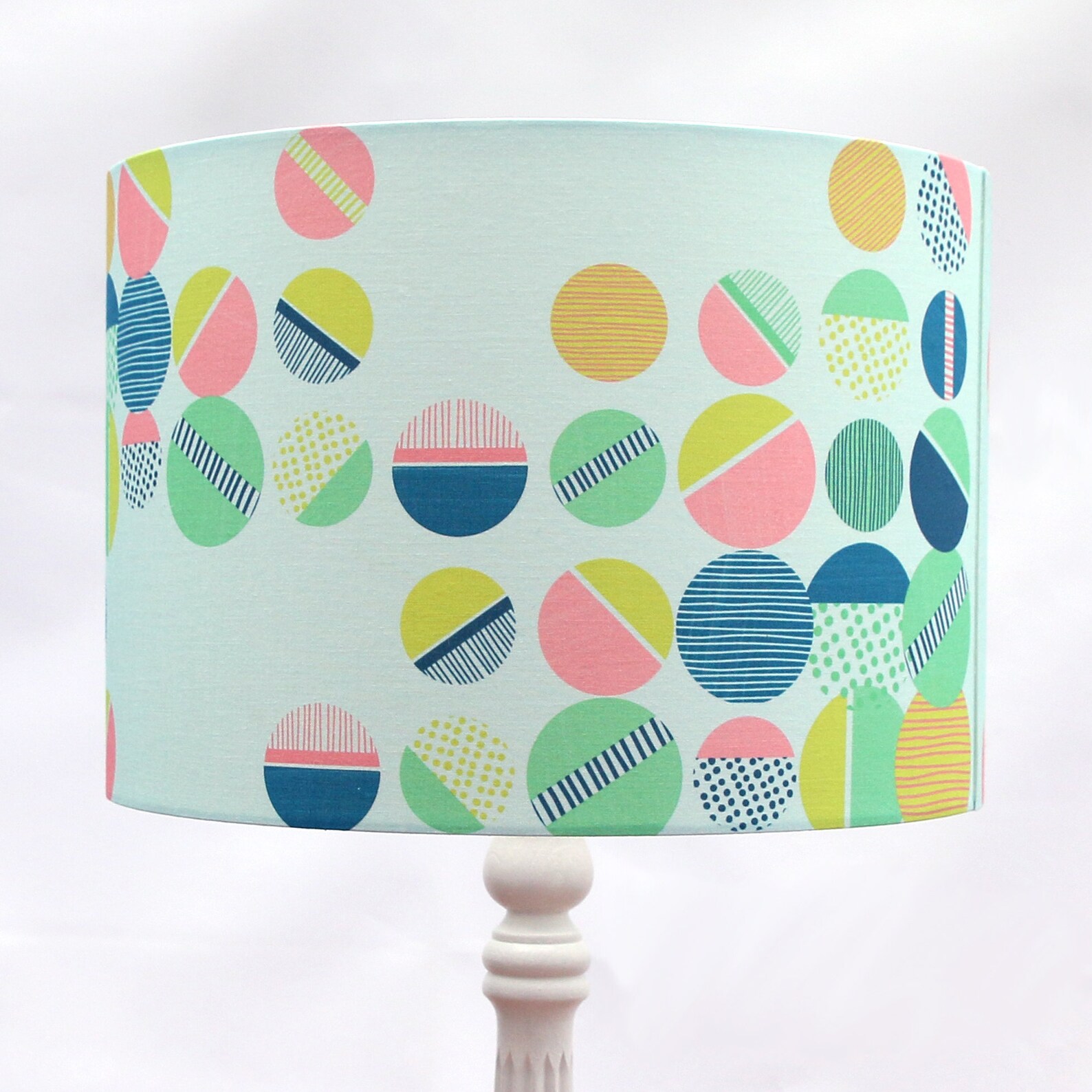 Circles Lampshade Nursery Kids Lamp Shade Blue Pink Green - Etsy