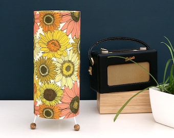 Handmade Sunflower Table Lamp: 70s Style Floral Light